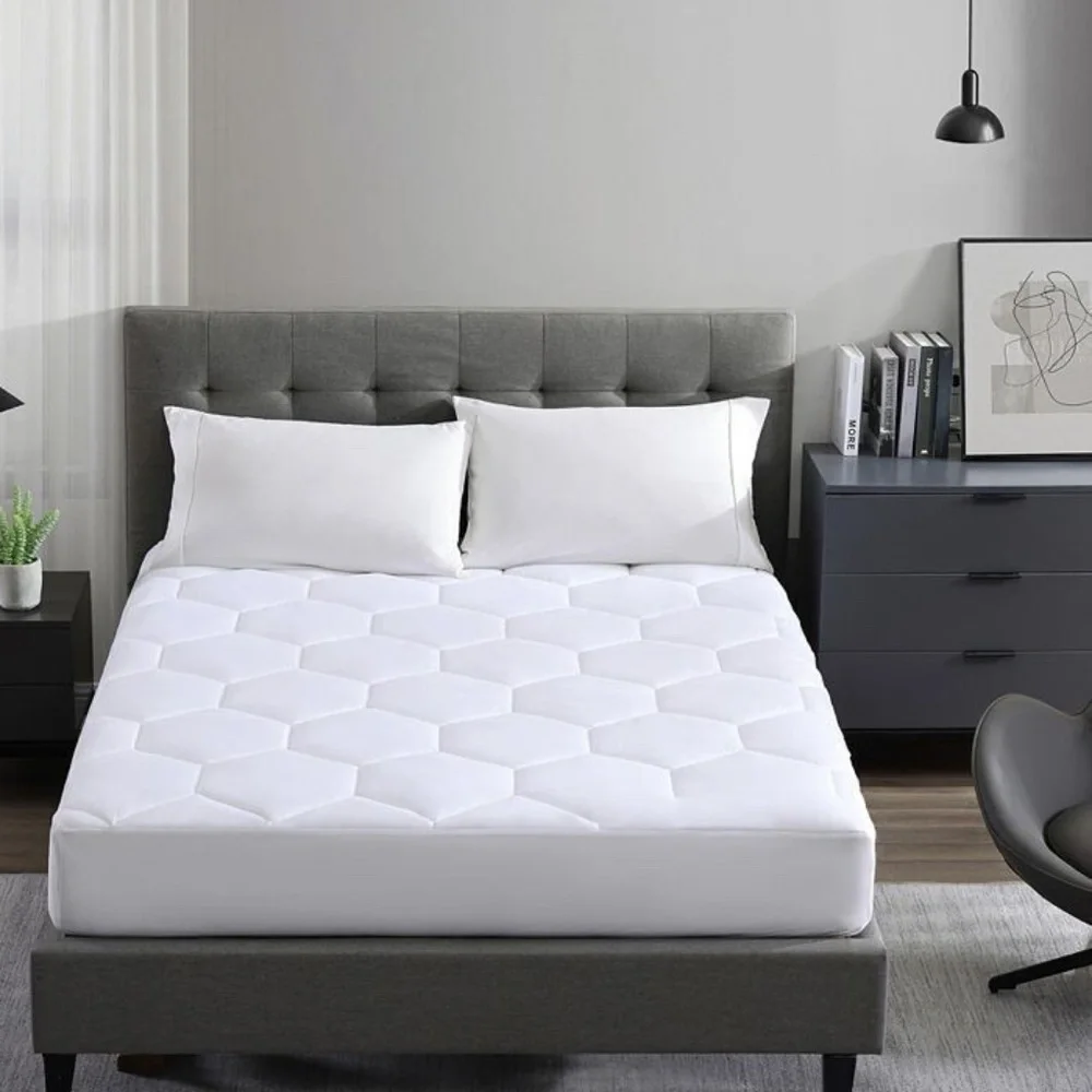 Royal Luxe Water-Resistant Quilted Down Alternative Mattress Pad, King